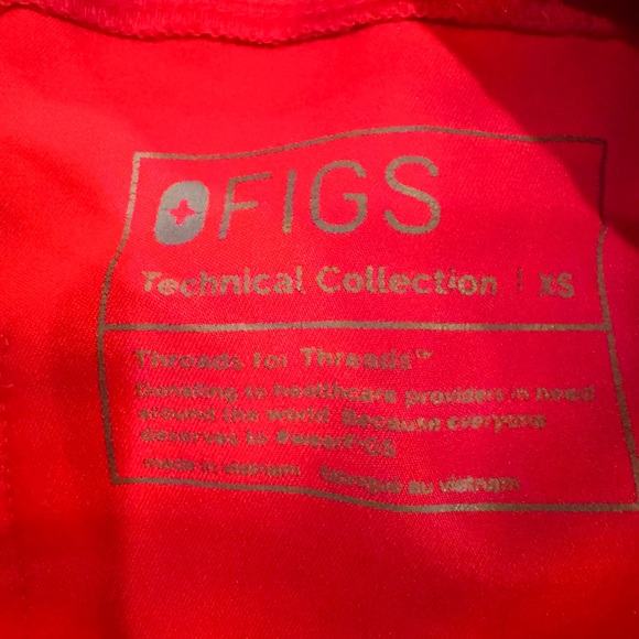 Figs ‘Yola’ Drawstring Elastic Waist Scrub Pants in Red Size XS - Picture 11 of 16